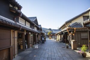 伊勢の歴史的な町並みが残るおはらい町